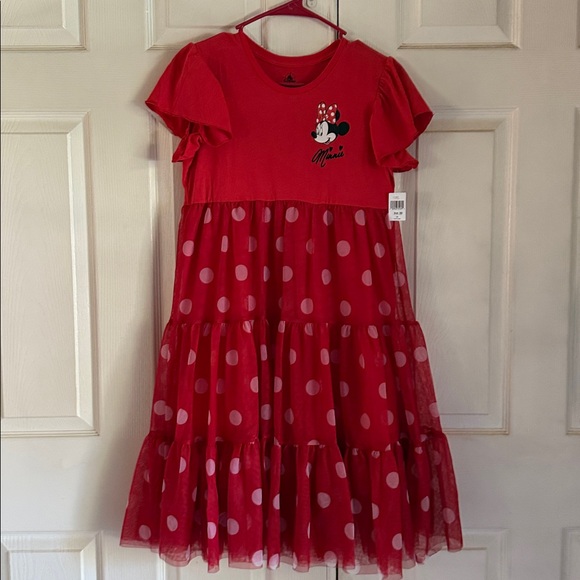 NWT Disney Minnie Mouse Red Polka Dot Tiered Dress - Picture 3 of 5
